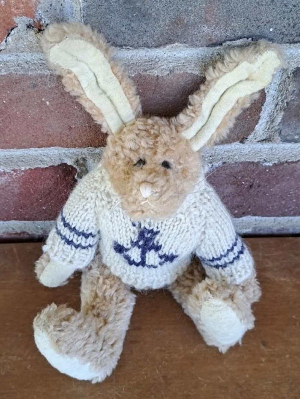 Vintage 90s Poseable Nautical Bunny Rabbit Plush